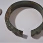 Antique Chinese Jade Open End Double Pixu Dragon Floral Carved Bangle Bracelet