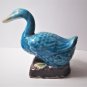 Antique Chinese Ming to Qing Turquoise Porcelain Duck Statue