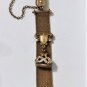 Antique Victorian Gold Filled Fleur De Lis Shield Seal Stamp Mesh Watch Fob