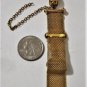 Antique Victorian Gold Filled Fleur De Lis Shield Seal Stamp Mesh Watch Fob