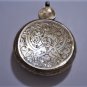 Antique Neo Babylonian Carnelian Hunter Intaglio Large Silver Pendant