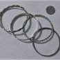 Vintage Sterling Silver MEXICO Stamped Bangle Bracelets Lot Collection 58.3 Gr