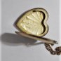 Antique 10K GF Victorian Edwardian Lg Heart Locket Pendant Necklace