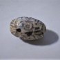 Old Tibetan Used Weathered Oily Agate Relief Carved Dzi Bead 2.5 CM