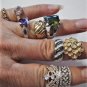 Vintage Sterling Silver Assorted Rings Lot Collection of Nine~ 42 Gr