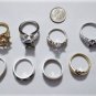 Vintage Sterling Silver Assorted Rings Lot Collection of Nine~ 42 Gr