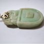 Vintage Chinese Hand Carved Apple Green Jadeite Pendant