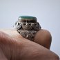 Antique Sassanian Persian Chrysoprase in Cast Silver Ring 9
