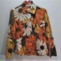 Vintage 90s CHICO'S Sunflower Print Trucker Style Jacket Size 0