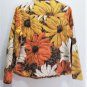 Vintage 90s CHICO'S Sunflower Print Trucker Style Jacket Size 0
