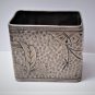Antique Victorian Aesthetic Sterling Silver Square Napkin Ring