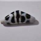 Old Tibetan Used Weathered Oily Agate Reverse Turtleback Horned Dzi Bead 6.5 CM
