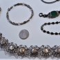 Vintage Sterling 925 Silver Art Deco to Modern Bracelets Lot Collection 10 Piece