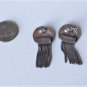 Vintage Sterling Silver Fringed Tassel Filigree Shield Tribal Earrings ANATOLI