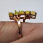 Vtg Sterling Silver Rose Gold vermeil Lovely Welo Opal Ring Size 9.5