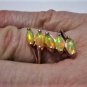 Vtg Sterling Silver Rose Gold vermeil Lovely Welo Opal Ring Size 9.5