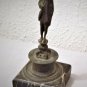 Antique Revolutionary Napoleonic 18th/19th C. Mini Bronze Statue w/Marble Base