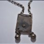 Antique Yemeni Bedouin Silver Prayer Box Necklace