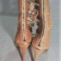 MLE Mia Ltd Edition Nefertiti Tall Tan Suede Gladiator Heels Size 10