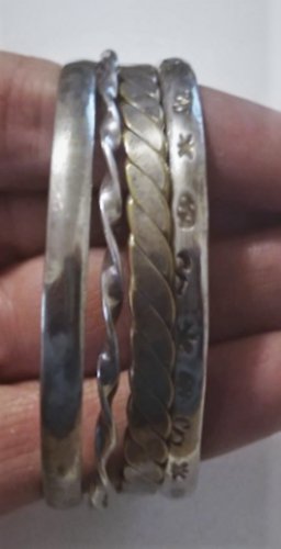 Vintag Sterling Silver MEXICO ITALY Bangle Bracelets Lot Collection 56 Gr