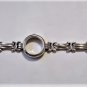 Vintage Sterling 925 Silver Watch Bezel & Linked Band with Foldover Clasp