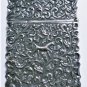 Antique Burma/India Sterling Silver Repousee Card Case w Elephant and Horse