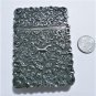 Antique Burma/India Sterling Silver Repousee Card Case w Elephant and Horse