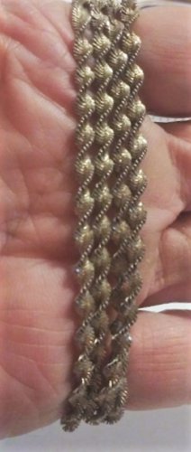 Vintage Sterling Silver ITALY FAS Singapore Chain Necklace  30"