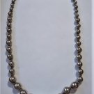 Vintage Sterling Silver Graduated Long Silver *Pearls* Necklace 24"