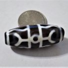 Tibetan Oily Agate 2-Eye Ritual Bottle Stripes Dzi Bead 4.2 CM