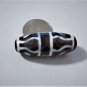 Tibetan Oily Agate 2-Eye Ritual Bottle Stripes Dzi Bead 4.2 CM