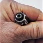 Tibetan Oily Agate 2-Eye Ritual Bottle Stripes Dzi Bead 4.2 CM