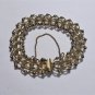 Vintage 12K GF Layered Triple Row Links JB Charm Bracelet 7-3/4"