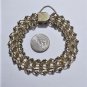 Vintage 12K GF Layered Triple Row Links JB Charm Bracelet 7-3/4"
