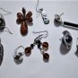 Vintage Nice Sterling Silver Single Earrings Lot Collection of 9