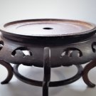 Vintage Chinese Zitan Wood Large Footed Vase or Lamp Stand