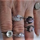 Vintage Sterling Silver Assorted Rings Lot Collection of Seven~ 22.6 Gr