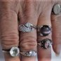 Vintage Sterling Silver Assorted Rings Lot Collection of Seven~ 22.6 Gr