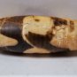 Old Tibetan 3-Eyed Tiger Tooth Used Weathered Oily Agate Dzi Bead 3.2 CM