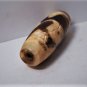 Old Tibetan 3-Eyed Tiger Tooth Used Weathered Oily Agate Dzi Bead 3.2 CM