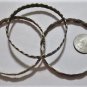 Vintage Sterling Silver MEXICO Taxco Bangle Bracelets Lot Collection 44.3 Gr