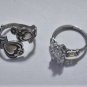 Vintage Sterling Silver Assorted Rings Lot Collection of Eight~ 70 Gr