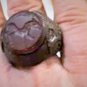 Antiq Sassanian Persian Carnelian Horse Intaglio Double Head Eagle Bronze Ring
