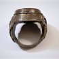 Antiq Sassanian Persian Carnelian Horse Intaglio Double Head Eagle Bronze Ring