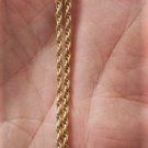 Vintage Speidel 10K GF Rope Chain Necklace 24" For Lockets Pendants