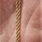 Vintage Speidel 10K GF Rope Chain Necklace 24" For Lockets Pendants