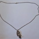 Vintage Sterling Silver Nugget Pendant Necklace Unisex