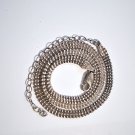 Vintage Sterling 925 Silver ITALY Ball Mesh Chain Necklace Adjustable Length