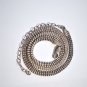 Vintage Sterling 925 Silver ITALY Ball Mesh Chain Necklace Adjustable Length