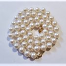 Vtg High Quality 8mm Hand Knotted Creamy Lustrous Pearls 14K Clasp Necklace 18"